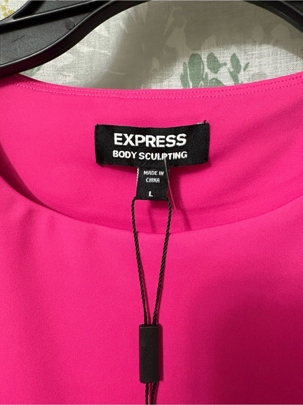 Express Women's Body Sculpting Sleeveless Tank - Hot Pink - Picture 2 of 4